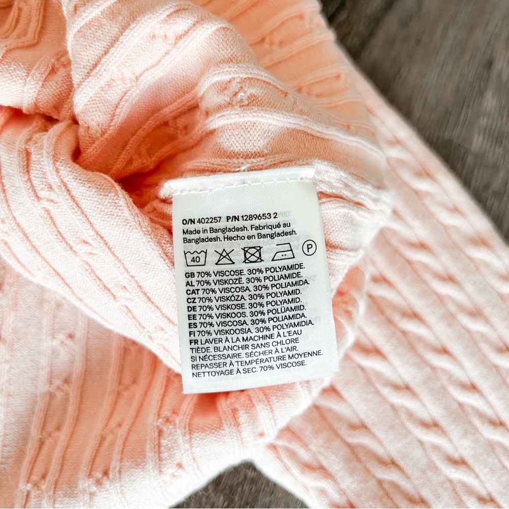 Light pink cable knit cardigan - Picture 10 of 10